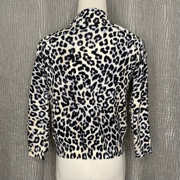 Chicos Snow Leopard cardigan - Picture 2 of 5